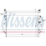 Radiador, refrigeración de motor NISSENS 65015