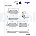Bromsbeläggssats DELPHI LP3648, fram