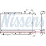 Radiatore, raffreddamento motore NISSENS 68101A