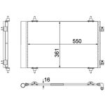 Condensator, airconditioning MAHLE AC 487 000P
