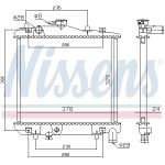 Radiador, refrigeración de motor NISSENS 62505