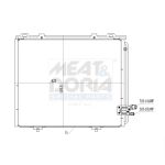 Condensador, sistema de ar condicionado MEAT & DORIA 991110