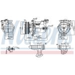 Compresseur de climatisation NISSENS 890042