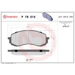 Bromsbeläggssats, skivbroms BREMBO P 78 015