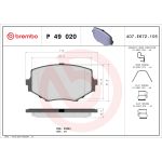 Bromsbeläggssats, skivbroms BREMBO P 49 020