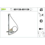 Regulador de janelas VALEO 851138
