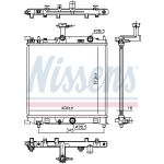 Radiador, refrigeración de motor NISSENS 641777