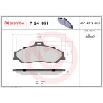 Jogo de pastilhas de travão, travão de disco BREMBO P 24 051