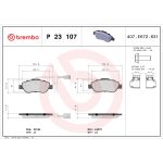 Set di pastiglie freno BREMBO P 23 107