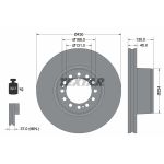 Disco freno TEXTAR 93101800 posteriore, ventilato, 1 pezzo