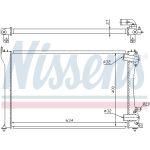 Radiador, refrigeración del motor NISSENS 63701