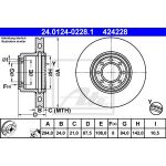 Disque de frein ATE 24.0124-0228.1, 1 pièce