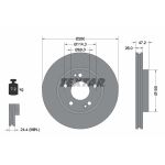 Disco freno TEXTAR 92161603 anteriore, ventilato, 1 pezzo