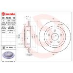 Jarrulevy BREMBO 08A86311 takana, täysi, 1 kpl