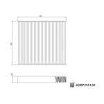Filtro, aire habitáculo BLUE PRINT ADBP250128