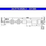 Flexible de frein ATE 24.5174-0526.3