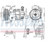 Airconditioning compressor NISSENS 89577