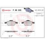 Bromsbeläggssats, skivbroms BREMBO P 68 029