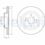 Bremsscheiben DELPHI BG4830C vorne, belüftet, 2 Stück