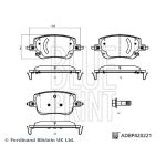 Bromsbeläggssats, skivbroms BLUE PRINT ADBP420221