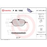 Jeu de plaquettes de frein BREMBO P 85 195E
