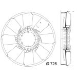 Lüfterrad, Motorkühlung MAHLE CFW 50 000P