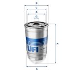 Filtro combustible UFI 24.351.01