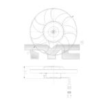 Ventilateur, refroidissement du moteur TYC 837-0025
