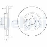 Disque de frein DELPHI BG4809C avant, ventilé, 2 pièce