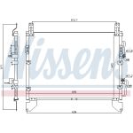 Condensatore, impianto di climatizzazione NISSENS 940805