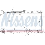 Radiador, refrigeración del motor NISSENS 62256
