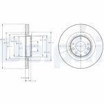 Bremsscheibe DELPHI BG9104 vorne, belüftet, 1 Stück