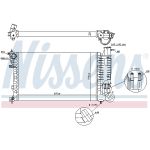 Radiador, refrigeración del motor NISSENS 61380A