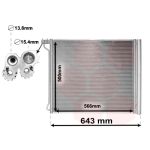 Condensador, sistema de ar condicionado VAN WEZEL 06005474