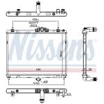 Radiador, refrigeración del motor NISSENS 606055