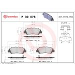 Bremsbelagsatz BREMBO P 30 076, Vorne
