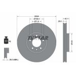 Disco de freno TEXTAR 92232305 frente, ventilado, altamente carbonizado, 1 pieza