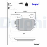 Bremsbelagsatz DELPHI LP777, Hinten