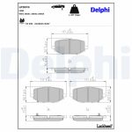 Set di pastiglie freno DELPHI LP3974