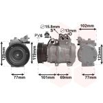 Compressor, ar condicionado VAN WEZEL 8200K222