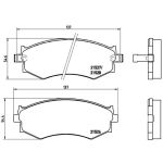 Bromsbeläggssats, skivbroms BREMBO P 30 002