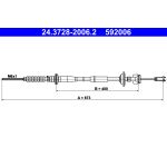 Kabel, koppelingsbediening ATE 24.3728-2006.2