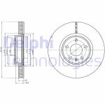 Discos de freno DELPHI BG4346C vorne, ventilado , altamente carbonizado, 2 Pieza