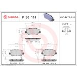 Bromsbeläggssats, skivbroms BREMBO P 30 111