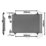 Condensator, airconditioning VAN WEZEL 40005193