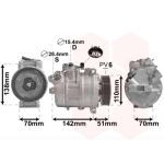 Compresseur de climatisation VAN WEZEL 0600K417