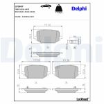 Bromsbeläggssats DELPHI LP3697, bak