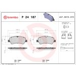 Juego de pastillas de freno BREMBO P 24 187, atrás