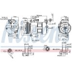 Compressore aria condizionata NISSENS 890062
