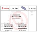 Jeu de plaquettes de frein à disque BREMBO P 59 058